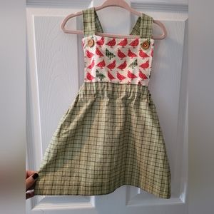 Beautiful Handmade Pinafore Toddler Dress 3t
